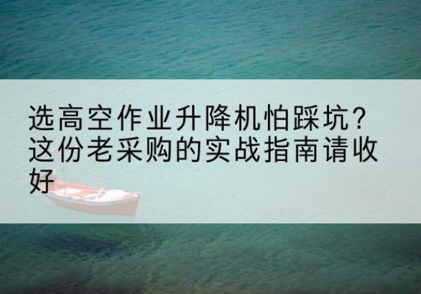 盐都高空作业升降机厂家推荐-选高空作业升降机怕踩坑？这份老采购的实战指南请收好